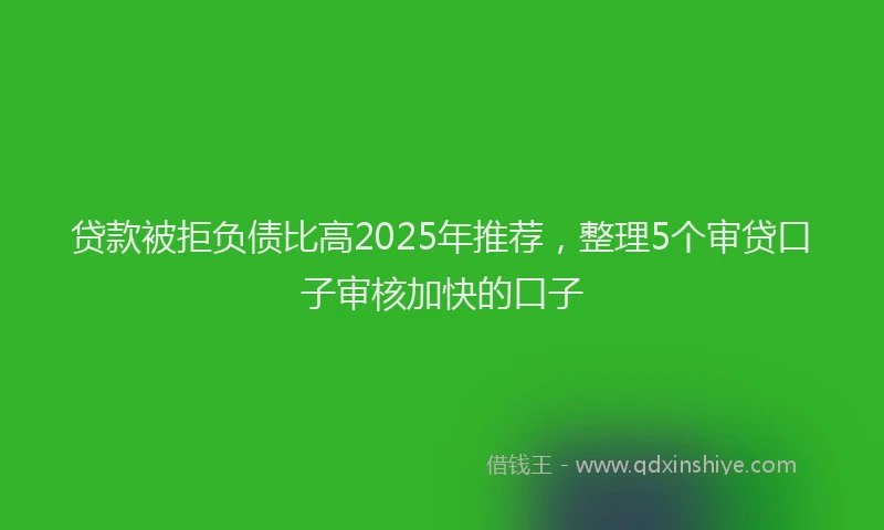 贷款被拒负债比高2025年推荐，整理5个审贷口子审核加快的口子