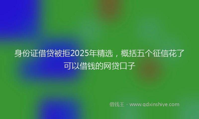 身份证借贷被拒2025年精选，概括五个征信花了可以借钱的网贷口子