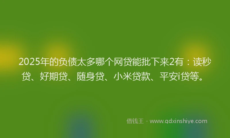 2025年的负债太多哪个网贷能批下来2有：读秒贷、好期贷、随身贷、小米贷款、平安i贷等。