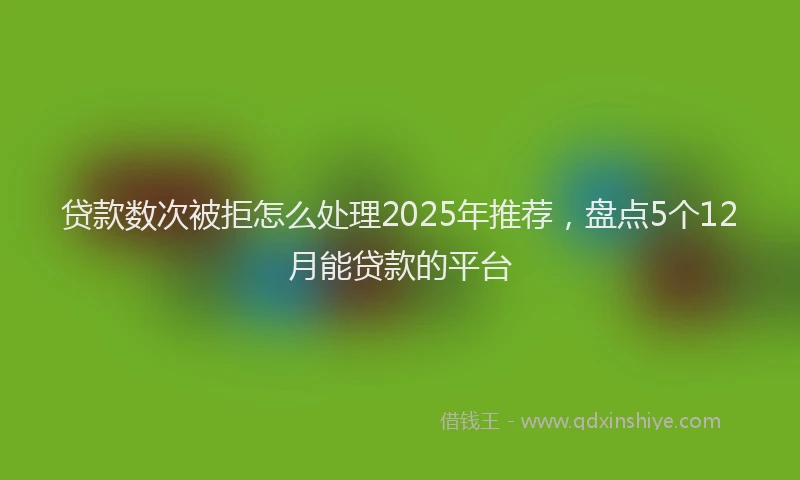 贷款数次被拒怎么处理2025年推荐，盘点5个12月能贷款的平台