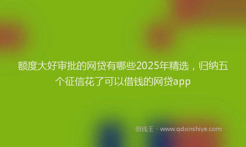 额度大好审批的网贷有哪些2025年精选，归纳五个征信花了可以借钱的网贷app