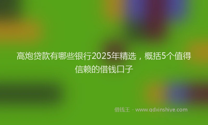 高炮贷款有哪些银行2025年精选，概括5个值得信赖的借钱口子