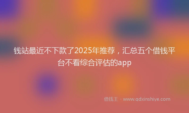 钱站最近不下款了2025年推荐，汇总五个借钱平台不看综合评估的app