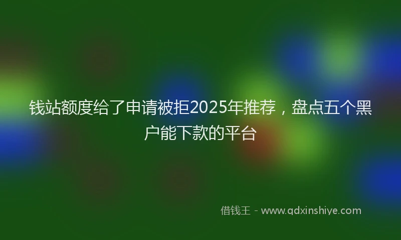 钱站额度给了申请被拒2025年推荐，盘点五个黑户能下款的平台