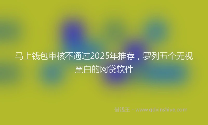 马上钱包审核不通过2025年推荐，罗列五个无视黑白的网贷软件