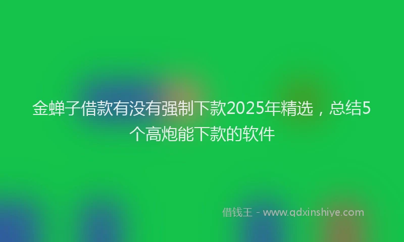 金蝉子借款有没有强制下款2025年精选，总结5个高炮能下款的软件