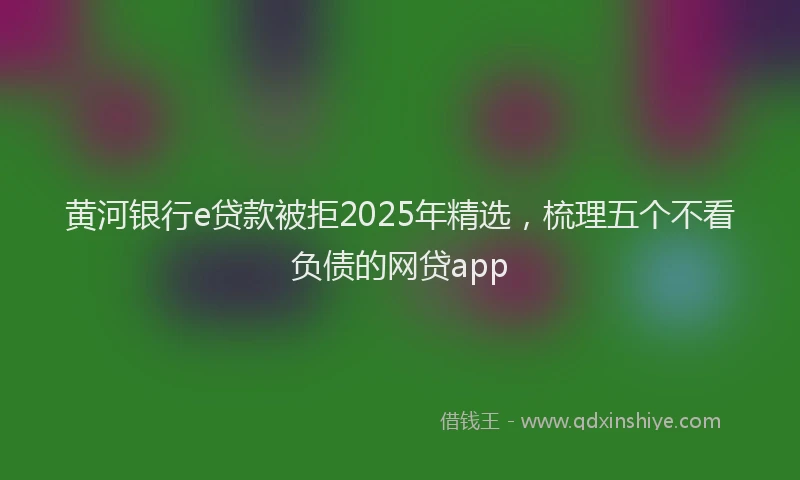 黄河银行e贷款被拒2025年精选，梳理五个不看负债的网贷app