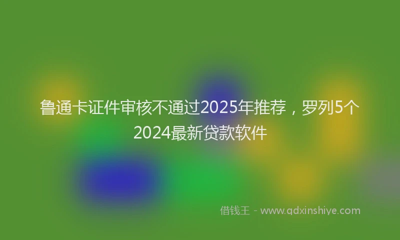 鲁通卡证件审核不通过2025年推荐，罗列5个2024最新贷款软件