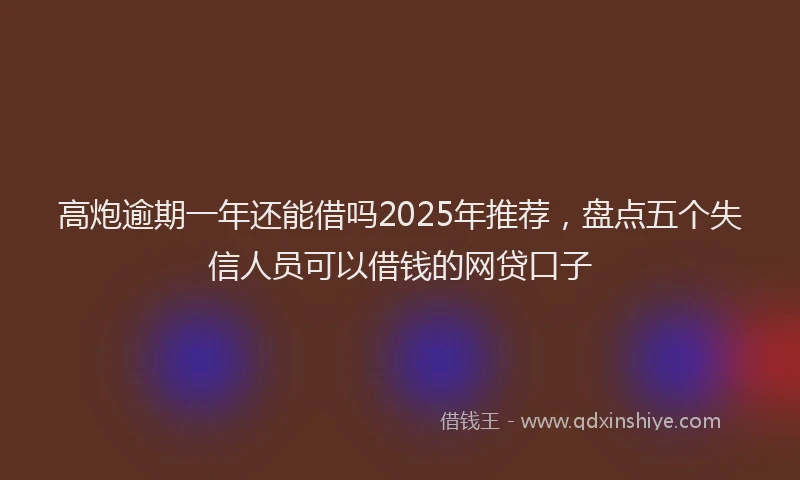 高炮逾期一年还能借吗2025年推荐，盘点五个失信人员可以借钱的网贷口子