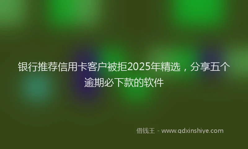 银行推荐信用卡客户被拒2025年精选，分享五个逾期必下款的软件