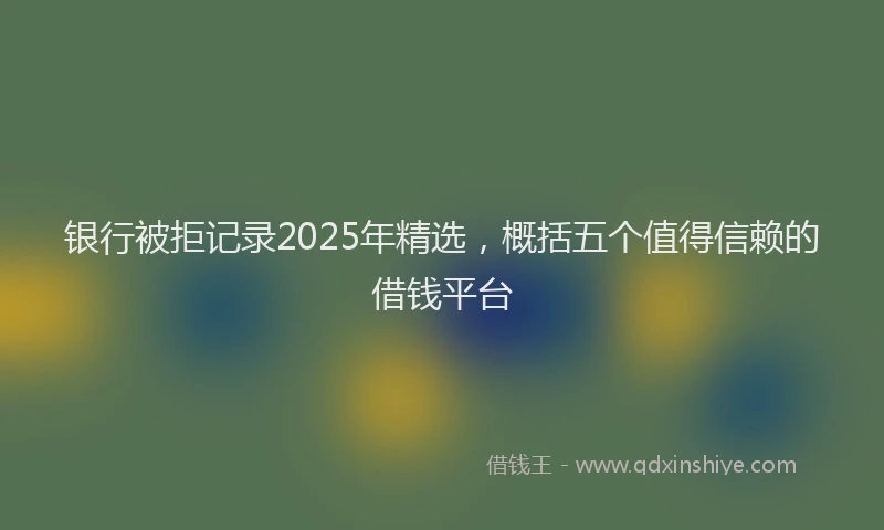 银行被拒记录2025年精选，概括五个值得信赖的借钱平台