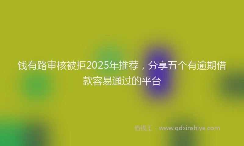 钱有路审核被拒2025年推荐，分享五个有逾期借款容易通过的平台