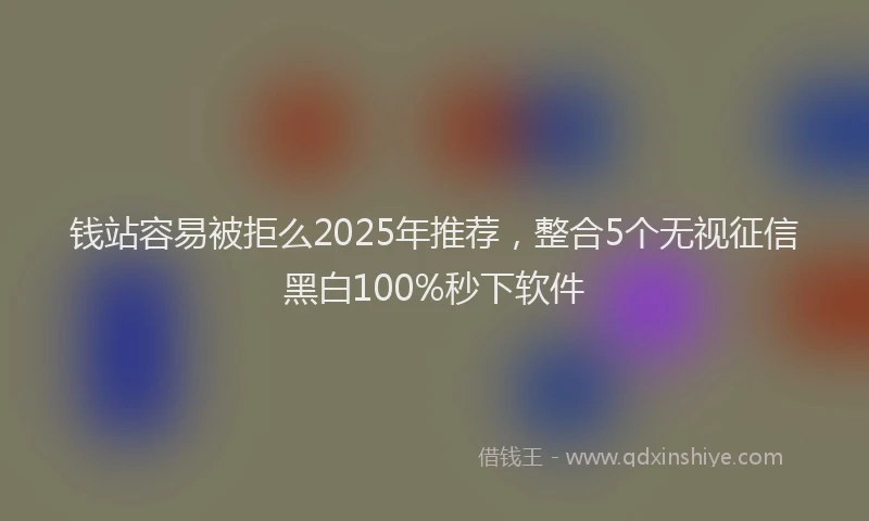 钱站容易被拒么2025年推荐，整合5个无视征信黑白100%秒下软件