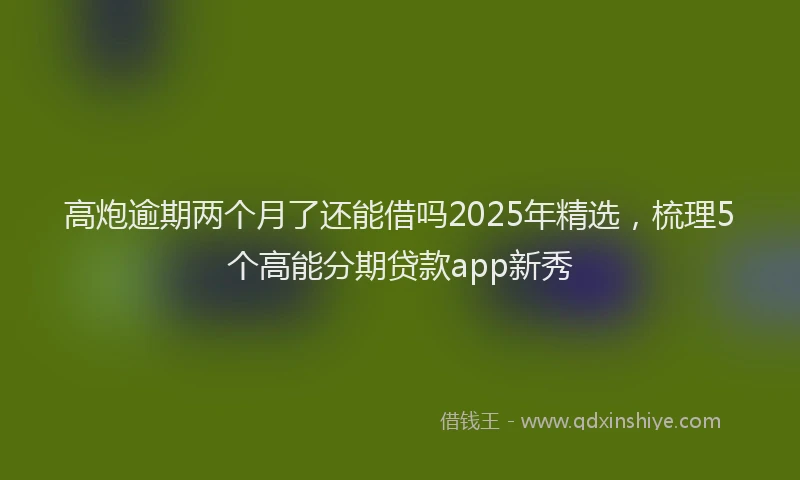 高炮逾期两个月了还能借吗2025年精选，梳理5个高能分期贷款app新秀