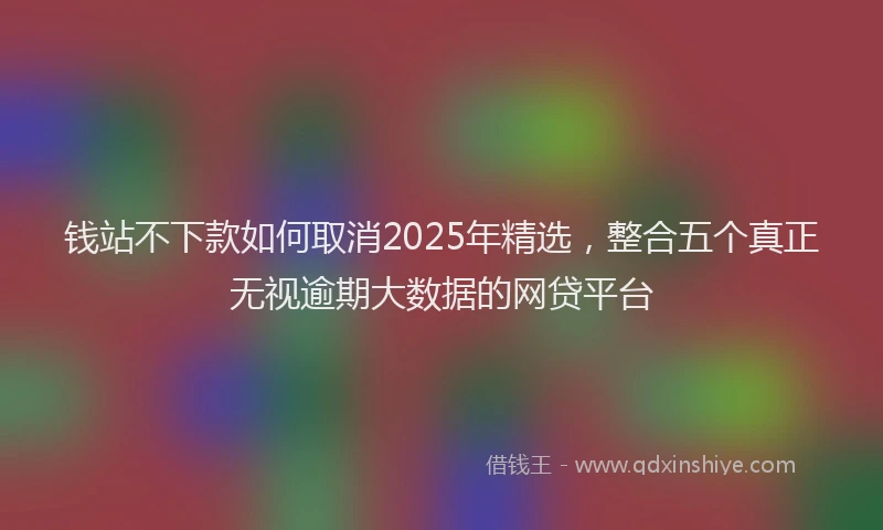 钱站不下款如何取消2025年精选，整合五个真正无视逾期大数据的网贷平台