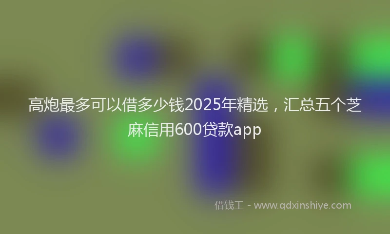 高炮最多可以借多少钱2025年精选，汇总五个芝麻信用600贷款app