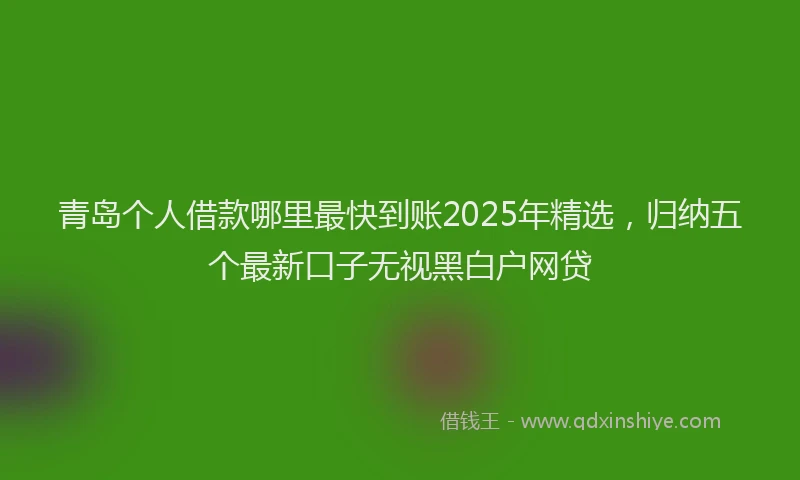 青岛个人借款哪里最快到账2025年精选，归纳五个最新口子无视黑白户网贷
