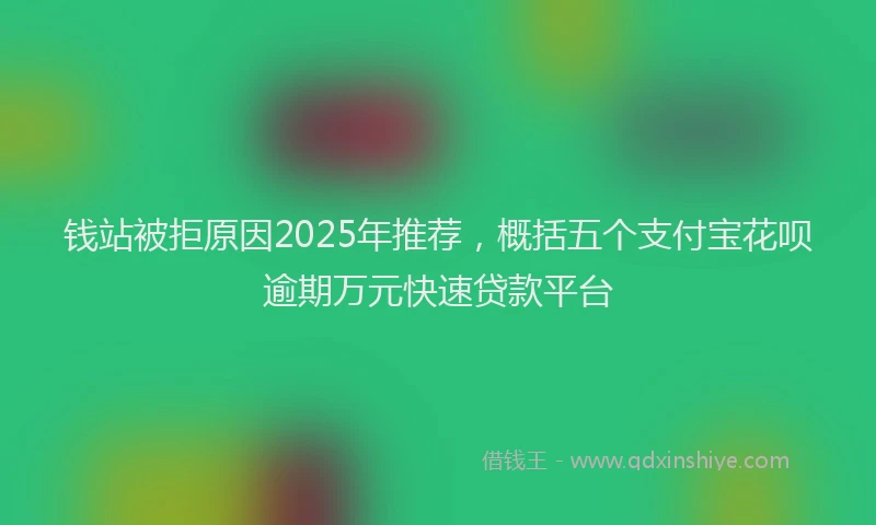 钱站被拒原因2025年推荐，概括五个支付宝花呗逾期万元快速贷款平台
