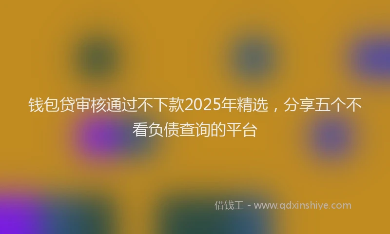 钱包贷审核通过不下款2025年精选，分享五个不看负债查询的平台
