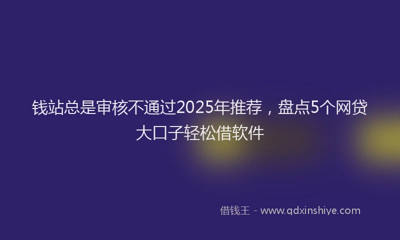 钱站总是审核不通过2025年推荐，盘点5个网贷大口子轻松借软件