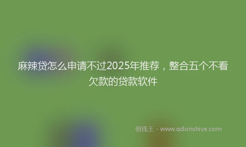 麻辣贷怎么申请不过2025年推荐，整合五个不看欠款的贷款软件