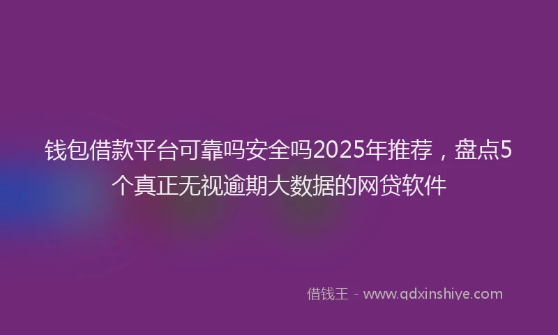 钱包借款平台可靠吗安全吗2025年推荐，盘点5个真正无视逾期大数据的网贷软件