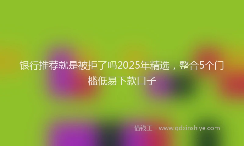 银行推荐就是被拒了吗2025年精选，整合5个门槛低易下款口子