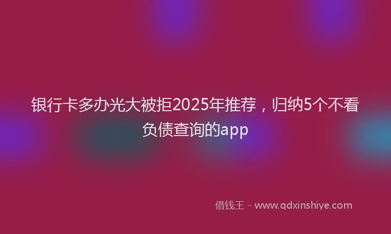 银行卡多办光大被拒2025年推荐，归纳5个不看负债查询的app