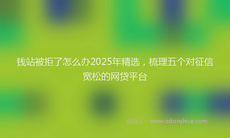 钱站被拒了怎么办2025年精选，梳理五个对征信宽松的网贷平台