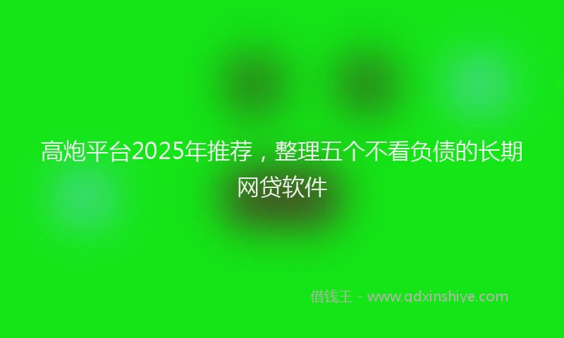 高炮平台2025年推荐，整理五个不看负债的长期网贷软件