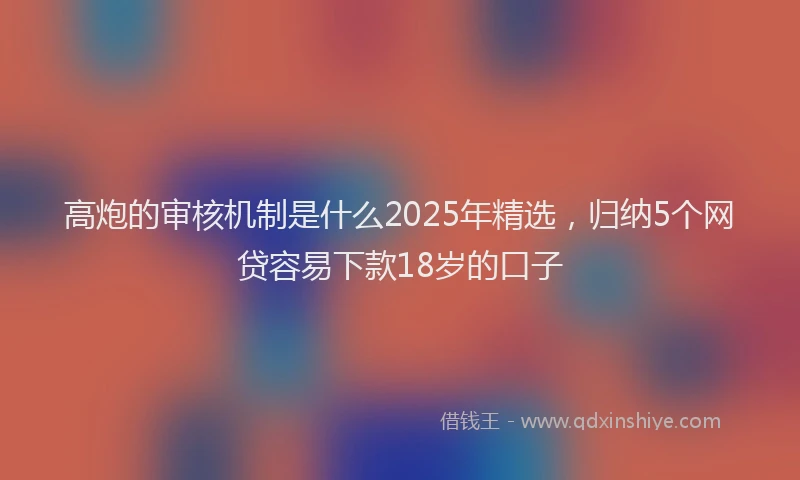 高炮的审核机制是什么2025年精选，归纳5个网贷容易下款18岁的口子