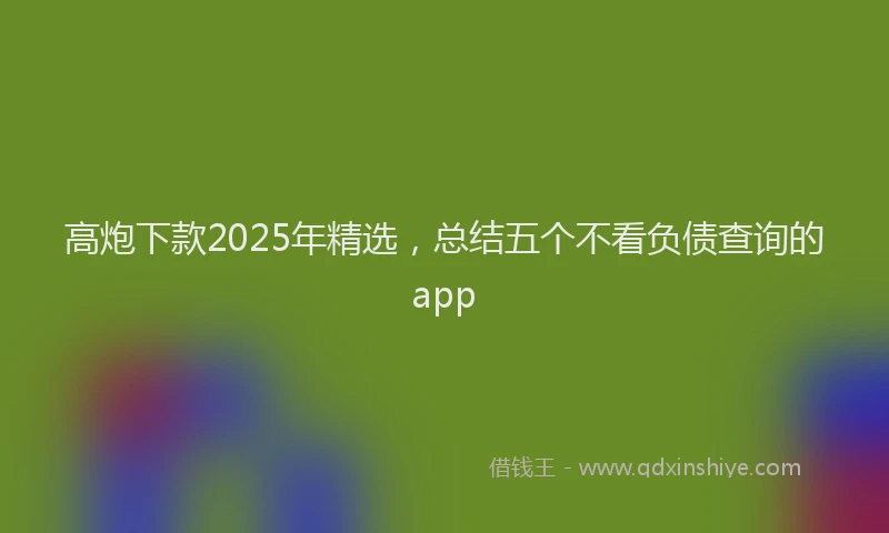 高炮下款2025年精选，总结五个不看负债查询的app