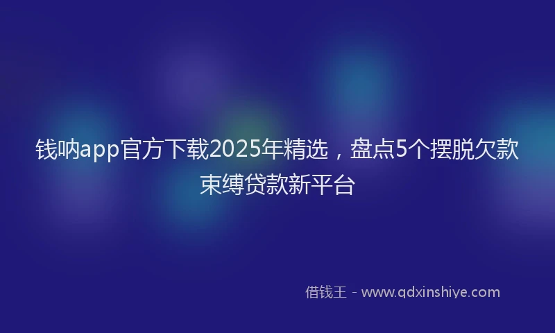 钱呐app官方下载2025年精选，盘点5个摆脱欠款束缚贷款新平台