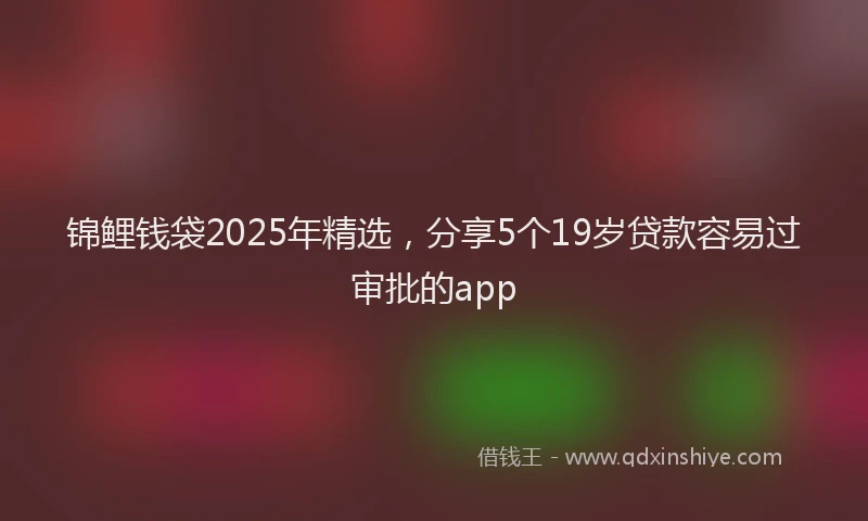 锦鲤钱袋2025年精选，分享5个19岁贷款容易过审批的app