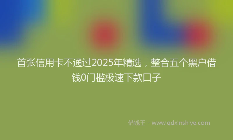 首张信用卡不通过2025年精选，整合五个黑户借钱0门槛极速下款口子