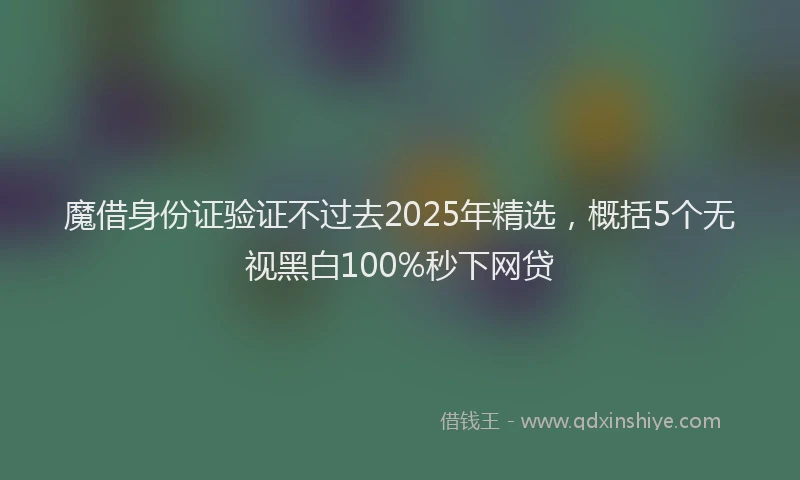 魔借身份证验证不过去2025年精选，概括5个无视黑白100%秒下网贷