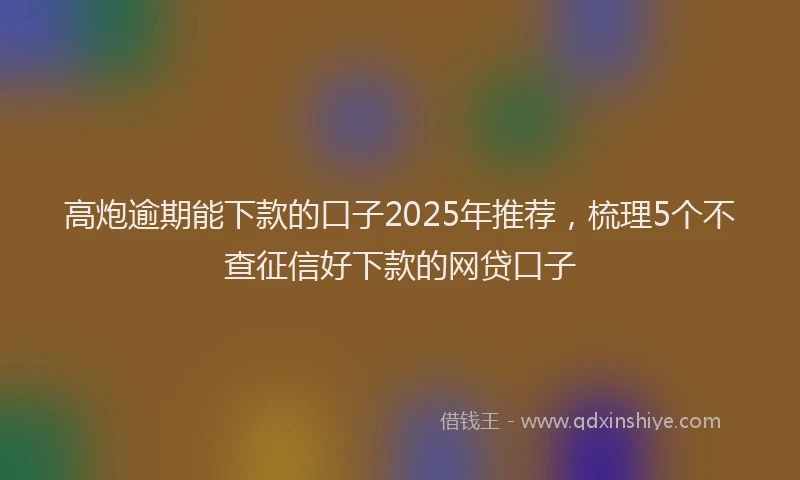 高炮逾期能下款的口子2025年推荐，梳理5个不查征信好下款的网贷口子