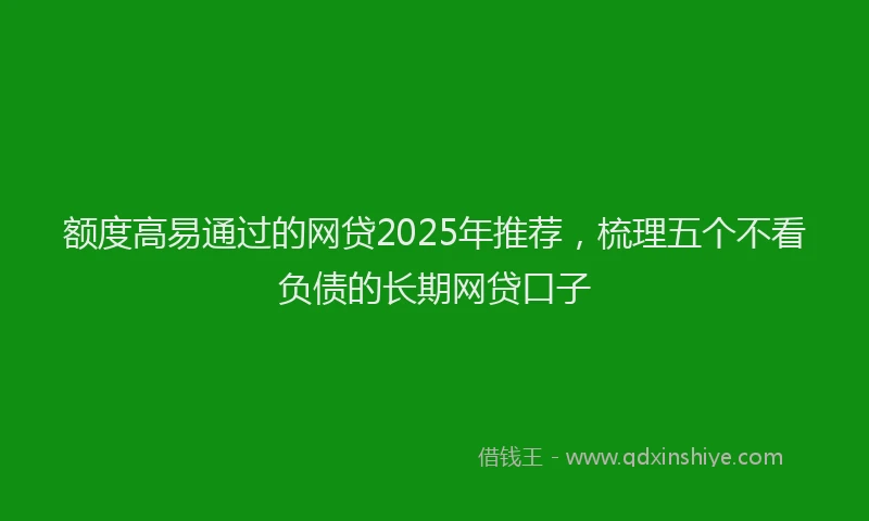 额度高易通过的网贷2025年推荐，梳理五个不看负债的长期网贷口子