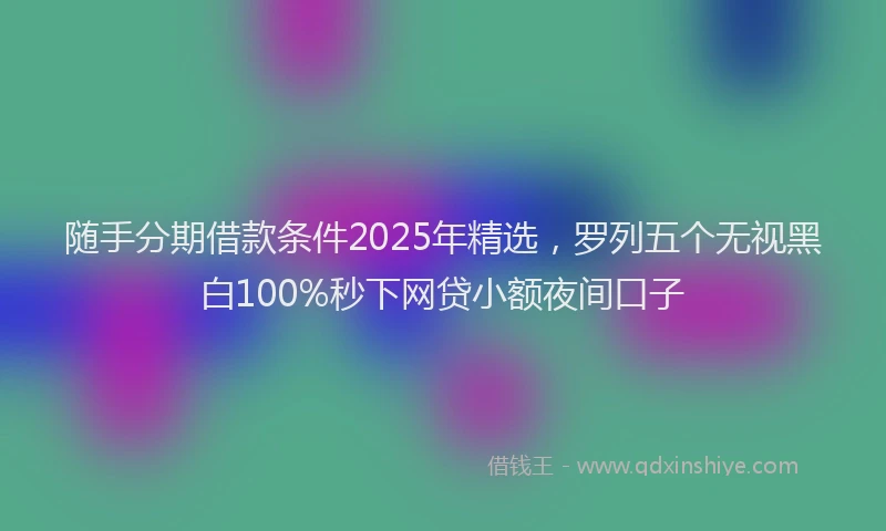 随手分期借款条件2025年精选，罗列五个无视黑白100%秒下网贷小额夜间口子