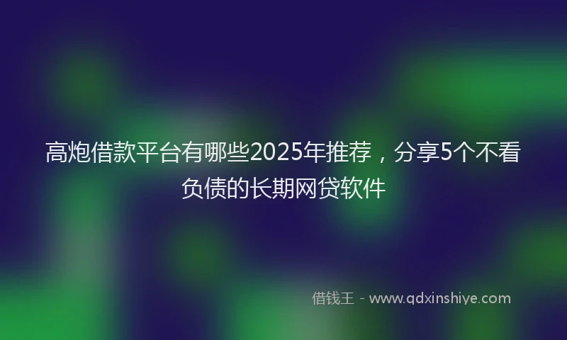 高炮借款平台有哪些2025年推荐，分享5个不看负债的长期网贷软件