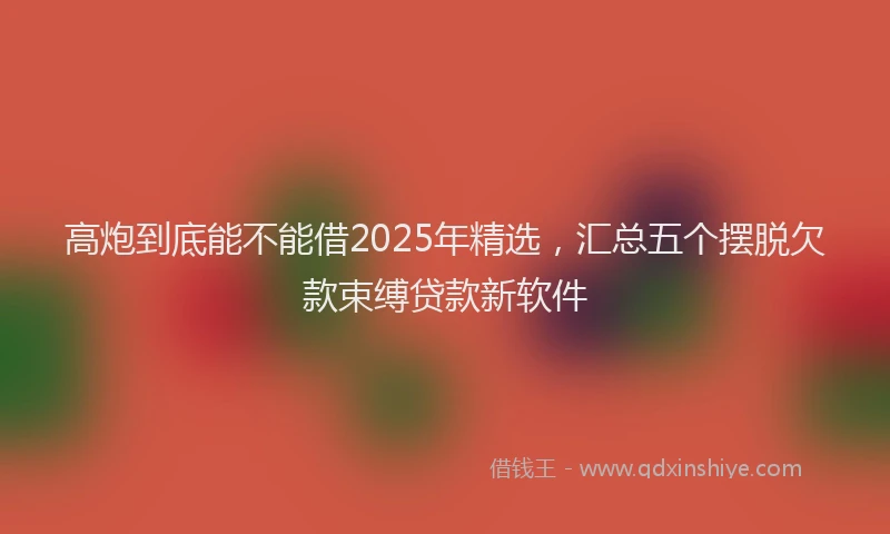 高炮到底能不能借2025年精选，汇总五个摆脱欠款束缚贷款新软件