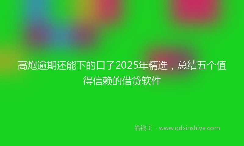 高炮逾期还能下的口子2025年精选，总结五个值得信赖的借贷软件