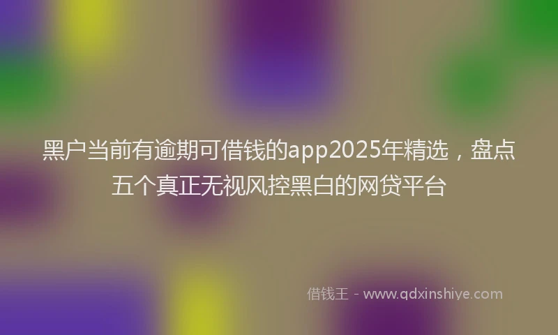 黑户当前有逾期可借钱的app2025年精选，盘点五个真正无视风控黑白的网贷平台