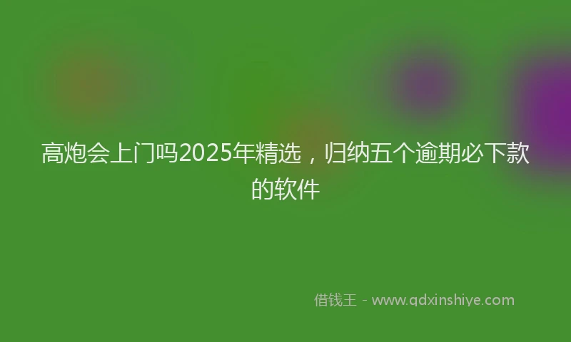高炮会上门吗2025年精选，归纳五个逾期必下款的软件