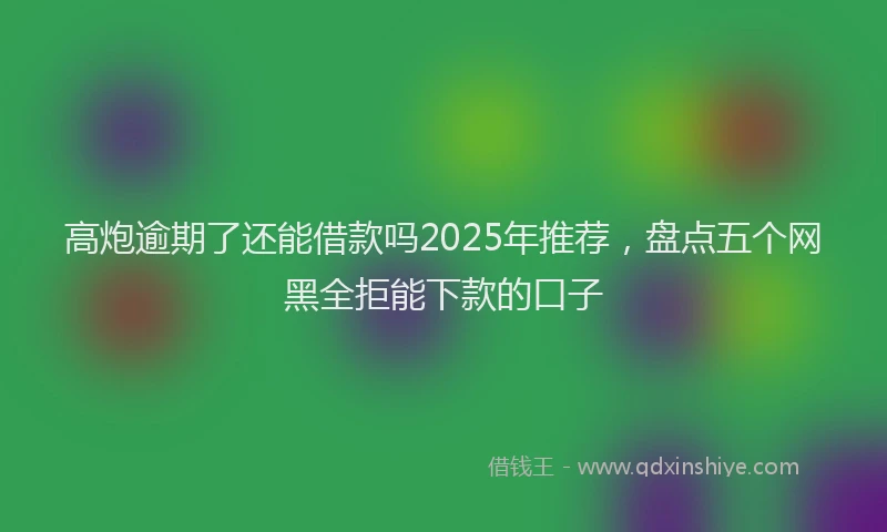 高炮逾期了还能借款吗2025年推荐，盘点五个网黑全拒能下款的口子