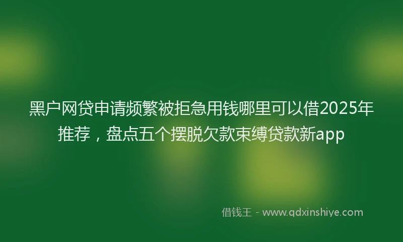 黑户网贷申请频繁被拒急用钱哪里可以借2025年推荐，盘点五个摆脱欠款束缚贷款新app