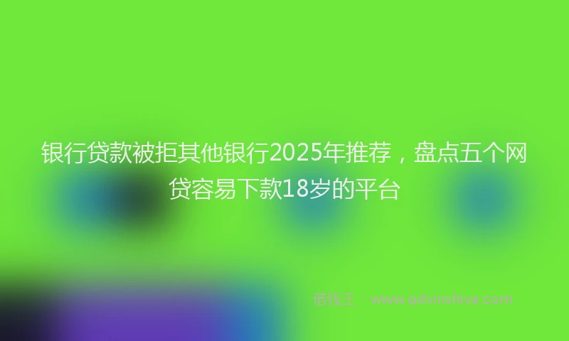 银行贷款被拒其他银行2025年推荐，盘点五个网贷容易下款18岁的平台