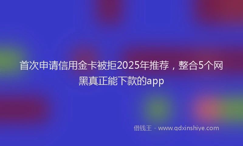 首次申请信用金卡被拒2025年推荐，整合5个网黑真正能下款的app