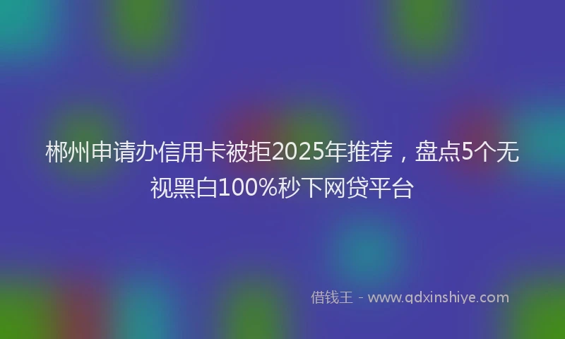 郴州申请办信用卡被拒2025年推荐，盘点5个无视黑白100%秒下网贷平台
