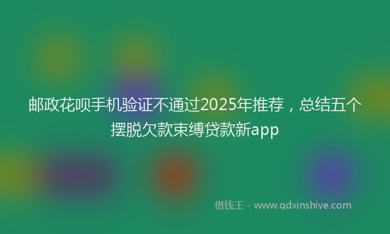 邮政花呗手机验证不通过2025年推荐，总结五个摆脱欠款束缚贷款新app